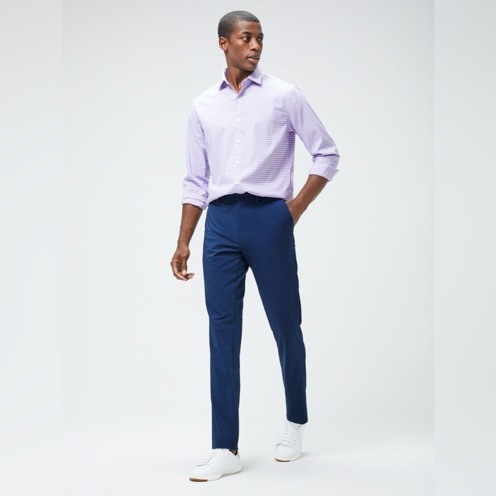 Ministry of Supply Lavender Grid Dress Shirt Small